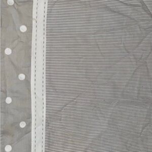 Pottery Barn Gray and White Striped Kids Blanket